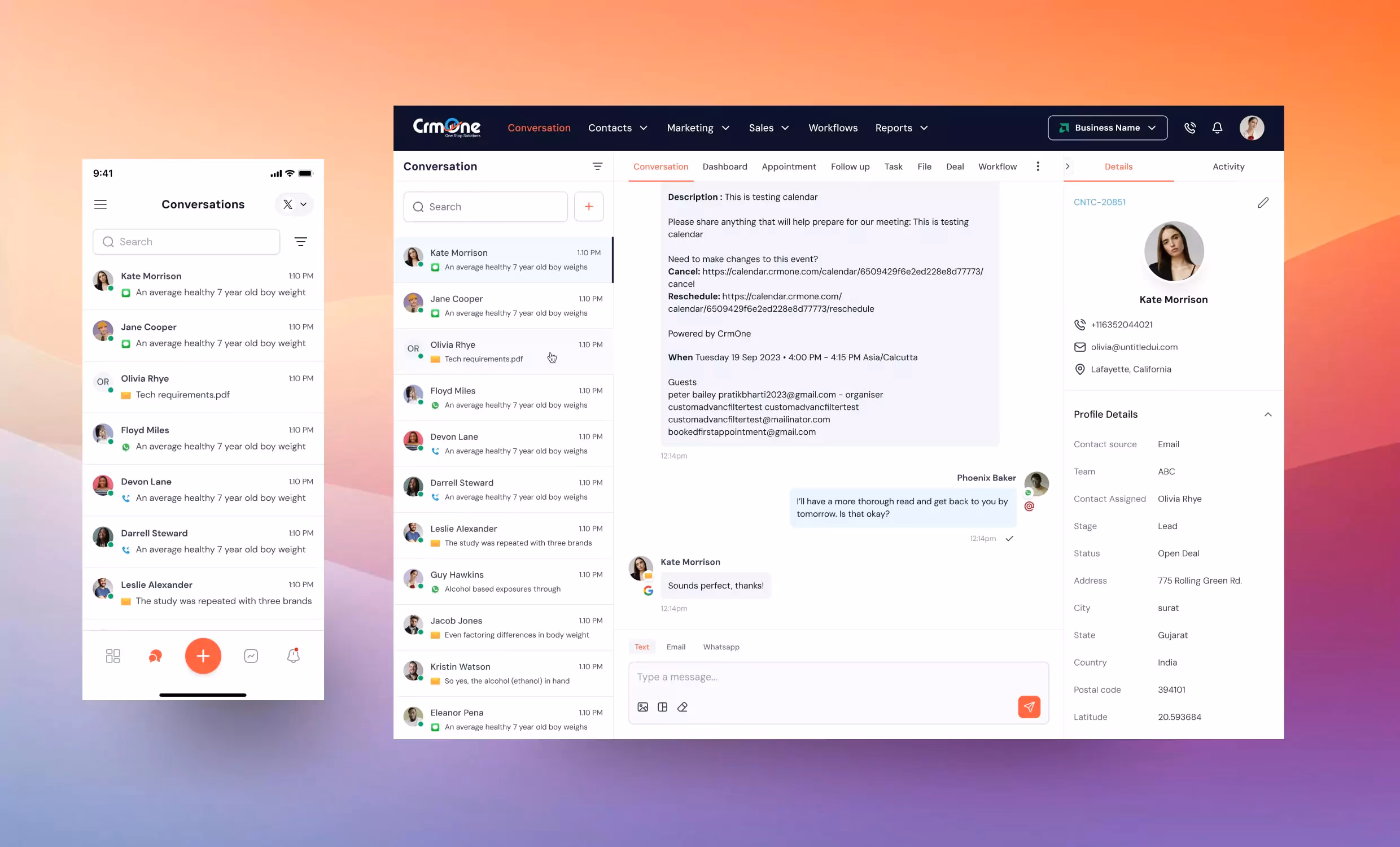 CRM One color palette 1
